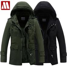 MYDBSH Warm Coat Winter men Hooded Thicken Cotton Coats Military Style Overcoat Men windproof snow parka Jacket casual Outerwear 2024 - buy cheap