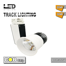 Wholesale Black add white body AC85-265V 30w COB LED Track lamp For Store Muzeum And clothing shop led spot track lighting 2024 - buy cheap