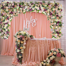 Creative Wedding wall decoration artificial flower Trailing flower row photography background  props silk flower wedding layout 2024 - buy cheap