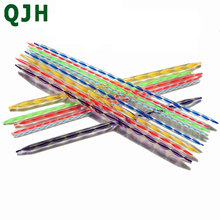 QJH 2pcs Knitting Wool Tools 35cm Double Pointed Knitting Needles Plastic Knitting needles Acrylic Crystal Needles Acrylic Yarn 2024 - buy cheap
