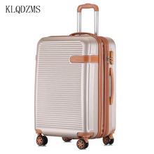 KLQDZMS-maleta de viaje con ruedas universales para hombre y mujer, maleta con ruedas giratorias de 20/24 pulgadas, ABS + PC, equipaje rodante de marca 2024 - compra barato