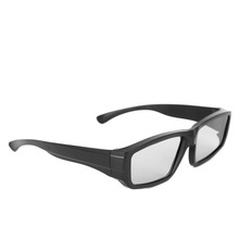 Óculos Passivos Polarizados circulares 3D H4 Estéreo Óculos de sol Preto Para TV Real D Cinemas 3D 2024 - compre barato