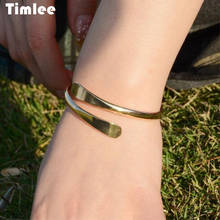 Timlee B021, Envío Gratis, nuevo brazalete de geometría Temperamental Simple, pulsera abierta de aleación, joyería de moda al por mayor 2024 - compra barato
