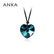 ANKA heart crystal necklace 6228 heart pendant with rope no clasp 1.8*1.7 CM for women originals Crystals from Austria #73946 2024 - buy cheap