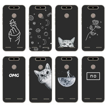 Capa de silicone macio para zte lâmina v8 lite caso pintura para zte lâmina v 8 lite padrão matte telefone casos flor gato funda 2024 - compre barato