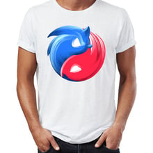 Camiseta de manga corta para hombre, Camiseta con estampado de Sonic Knuckles Yin Yang, camisetas estampadas, ropa de calle harajuku 2024 - compra barato