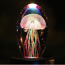 Lámpara de medusas 3D para niños, iluminación LED Multicolor, regalo para niños, decoración de la habitación del hogar 2024 - compra barato