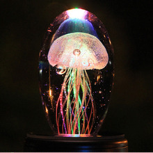 Água-viva criativa, luz noturna 3d, led, multicolorida, para crianças, presente para crianças, lâmpada de decoração para casa