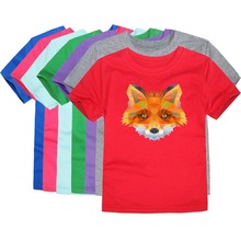 Camisa infantil de algodão para meninos e meninas, camiseta estampada de animais para 1-14 anos, verão, 2021 2024 - compre barato
