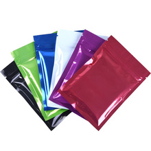Bolsas de plástico para embalaje de papel de aluminio, 1000 unids/lote de bolsas de Mylar metálicas con autosellado, color negro plano, de gran tamaño, 6 colores 2024 - compra barato