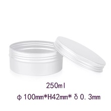 Latas de metal de aluminio redondas rellenables 100*42mm 250ml, botellas con tapas, caja de contenedor de crema cosmética diy, bote de aluminio 2024 - compra barato