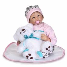 NPK 55cm Silicone Reborn Baby Doll kids Playmate Gift For Girls 20Inches Baby Soft Toys For Bouquets Doll Bebe Reborn baby 2024 - buy cheap
