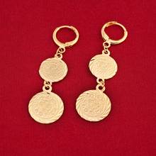 Gold Color Coin Earrings Muslim Islamic Jewelry Islam Ancient Coin Arab Gold Jewellry Women African 2024 - buy cheap