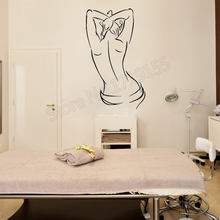 Adesivos de parede de salão de beleza feminino elástico., arte de spa, decoração de interiores. 2024 - compre barato