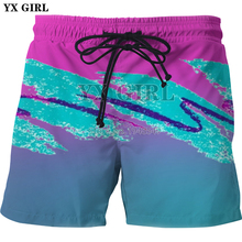 YX GIRL-pantalones cortos con estampado 3D para hombre y mujer, Shorts informales con estampado de taza de papel Coral y púrpura de los 90 para verano, 2018 2024 - compra barato