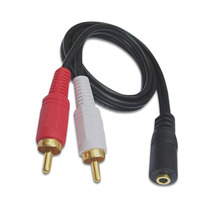 Universal 2 macho RCA a hembra 3,5mm estéreo enchufe Jack adaptador Cable conector 2024 - compra barato