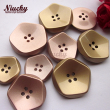 Niucky buttons 21mm - 30mm Pink / Gold 4 holes bontique fashion coat buttons for women / men sewing buttons wholesale R0201-056 2024 - buy cheap