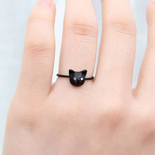 Мода 2019! Милое кольцо на палец с головой кошки, модные ювелирные изделия, оптовая продажа, новый дизайн, форма животного 2024 - купить недорого