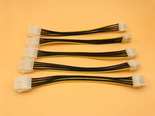 De alta calidad, conector con Cable de 8 pines macho a hembra de 8 pines para extensión de fuente de alimentación de PC CPU, 5 uds., para minería BTC 2024 - compra barato