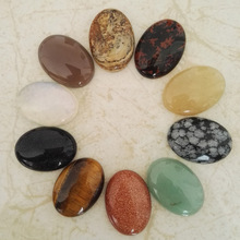 fashion natural stone beads for jewelry making 25X18MM oval cabochon Ring pendant accessories 12Pcs/lot Free shipping wholesale 2024 - buy cheap