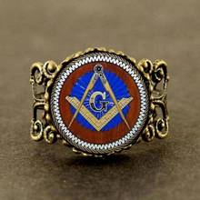 Theme Masonic Freemason Freemasonry G rings Steel bronze Mens xmas Gift drop Shipping freedom Ring 1pcs/lot charms black friday 2024 - buy cheap