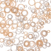 50pcs 100pcs Gold Silver Round Jump Rings Fashion Twisted Iron Closed Single Rings for DIY Fashion Jewelry Findings Accessories 2024 - buy cheap