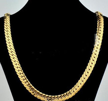 Массивное мужское ожерелье, желтое золото, классический тип, змеиная кость, цепочка в стиле хип-хоп, для мальчиков, крутые ювелирные изделия, аксессуары, подарок 2024 - купить недорого