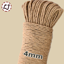 Wholesale 16meter/lot width 4mm Shabby Chic Natural Jute Twine Rustic String Cords Hemp rope Wrap Craft Making Decor Rope 2024 - buy cheap