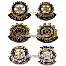 Customized Rotary International Club Lapel Pins Custom Inner Wheel Hard Enamel Badges Brass Material 24K Gold Metal Brooch 2024 - buy cheap