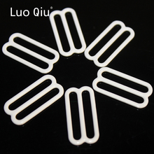 Luo Qiu (200 pcs/lot) 20mm coated metal bra adjustable buckles Metal&plastic white 8 Bra underwear buckle Brassiere clasp nylon 2024 - buy cheap