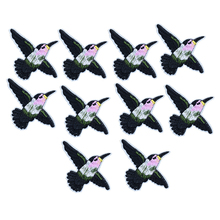 10pcs pink alcedo bird embroidered patches for clothing iron on patches for clothes badges clothes iron-on patches for jeans 2024 - buy cheap