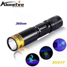 Аутентичные ALONEFIRE SV317 365nm UV светодиодная вспышка светильник фонари лампы ультрафиолетовый светильник для детектор Для 1xAA/14500 перезаряжаемый аккумулятор 2024 - купить недорого