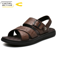 Camel Active 2019 New High Quality Summer Men Sandals Genuine Leather Comfortable Buckle Strap Men Shoes Fashion Casual Shoes 2024 - buy cheap