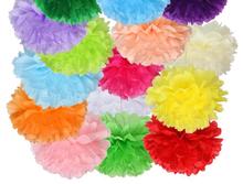 6 дюймов диаметр 15 см 30 шт папиросная бумага Pom Poms свадебный Декор бумажный цветок для садовых принадлежностей/свадебное украшение 2024 - купить недорого