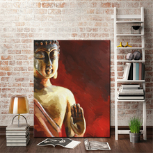 Pósteres e impresiones abstractas de Buda, pintura artística de pared en lienzo, imágenes decorativas de cobrizo rojo para sala de estar, decoración del hogar 2024 - compra barato
