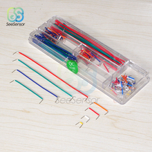 140Pcs/lot Solderless Breadboard Jumper Cable 22 AWG Solid Wires Kit with Box for Arduino 2024 - buy cheap
