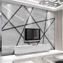 Papel de parede decorativo estilo europeu, estilo simples, branco, marmorizado, bloco geométrico, fundo de parede 2024 - compre barato