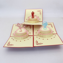 3 вида 3D ручной работы Lover Дети клоун день рождения торт Бумага благословение поздравительная открытка Девушка Дети День рождения подарок 2024 - купить недорого
