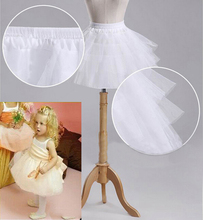 Niños Accesorios de boda enagua 3 capas sin aro flor chica Slip Formal Vestido corto crinolina chico princesa Underskirt 2024 - compra barato