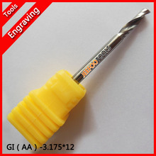 3.175*12 mm One Flute Carbide Milling Tools, Router Bits, CNC Engraving Bits on Acrylic AA Series 2024 - buy cheap