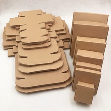 50Pcs Blank Kraft Cardboard Aircraft Paper Boxes Handmade Soap Packing Box Wedding Favor Gift Carton 8 Sizes 2024 - compre barato