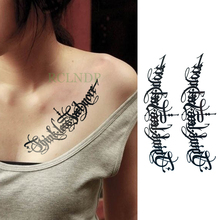 Waterproof Temporary Tattoo Sticker sexy English words on chest  tatto stickers flash tatoo fake tattoos for women girl 2024 - buy cheap