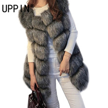 High quality Fur Vest coat Luxury Faux Fox Warm Women Coat Vests Winter Fashion furs Women's Coats Jacket Gilet Veste 4XL 2024 - buy cheap