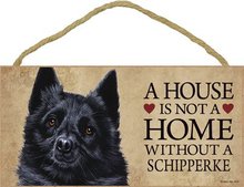 Meijiafei A house is not a home without a Schipperke wood sign plaque 5" x 10" 2024 - buy cheap