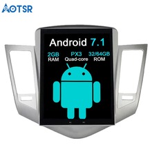 Aotsr-sistema multimídia para autos, 10.4 polegadas, android 7.1, tesla, navegação gps, dvd, chevrolet cruze 2002-2008 2024 - compre barato