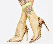Moraima Snc/Новинка; женская обувь на тонком каблуке с острым носком и леопардовым принтом; босоножки на высоком каблуке; Сетчатое платье с вырезом 2024 - купить недорого