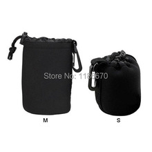 Professional  2Pcs M S Size Neoprene Soft Pouch Case Bag Cover Backpack for Canon Nikon Sony Pentax Digital SLR Camera Lens 2024 - buy cheap