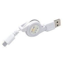 Mirco-USB A к USB 2,0 B Мужской Выдвижной кабель синхронизации данных зарядное устройство для Android (белый) 2024 - купить недорого