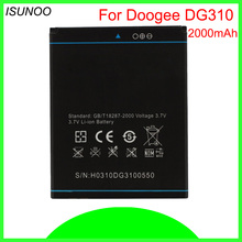 ISUNOO 5pcs/lot battery Batterie Batterij Bateria 2000mAh for Doogee Voyager2 DG310 MTK6582 Quad Core 5.0 Inch phone battery 2024 - buy cheap