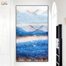 JYJ Large Landscape Picture Canvas Wall Art 100% Hand Painted Modern Abstract Oil Painting for Home Decor Gift No Frame FCS009 2024 - buy cheap